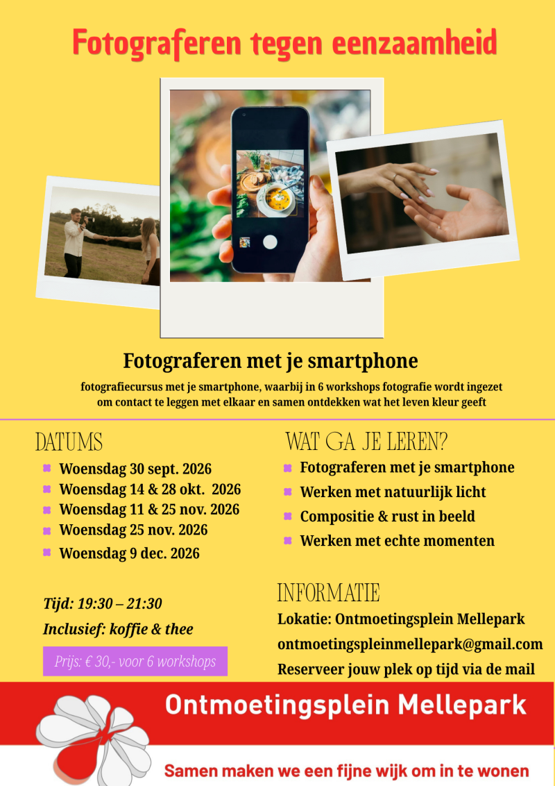 Fotograferen tegen eenzaamheid